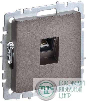Розетка компьютерная СП RJ45 кат.5E BRITE РК10-БрТБ механизм бронза IEK BR-K10-1-K45