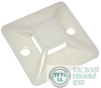 Площадка самокл. 20х20 под хомуты бел. (уп.20шт) IEK UHP30-20-020