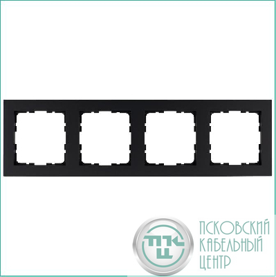 Рамка 4-м G-Classic черн. матов. soft touch Jasmart G1004PB