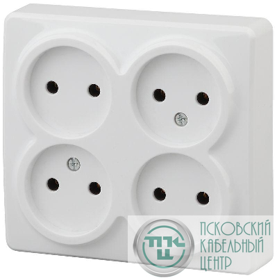Розетка ОП 11-2210-01 4х2P 16АХ-250В Эксперт бел. ЭРА Б0020706