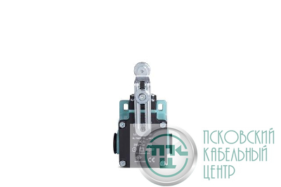 Выключатель концевой быстрого переключения угловой 2-направленный с пластмас. консолью метал. роликом Ф18мм на регулируемом изогнутым рычаге (1НО+1НЗ) EMAS L2K13MEM124