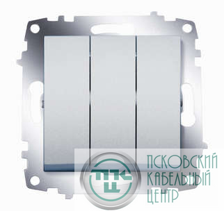 Выключатель 3-кл. СП Cosmo 10А IP20 механизм алюм. ABB 619-011000-254
