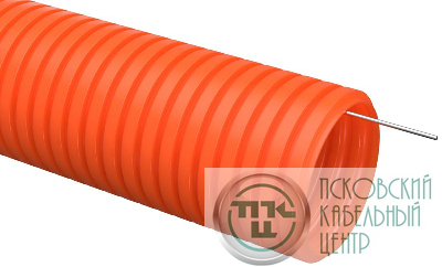 Труба гофрированная ПНД тяжелая d25мм с протяжкой оранж. (уп.50м) IEK CTG21-25-K09-050
