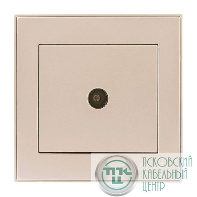 Розетка телевизионная оконечная TV СП Rain крем. LEZARD 703-0303-130