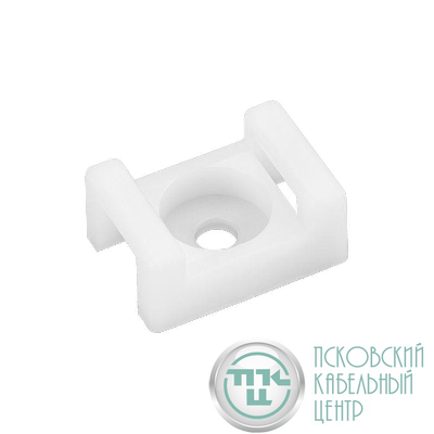 Площадка для крепления стяжки 22х16мм (ПС-2) бел. (уп.100шт) Rexant 07-2102