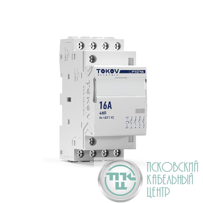 Контактор модульный 36мм 16А 230В АС 4НО PRIZMA TOKOV ELECTRIC TKE-PZ-MC-2-16-230-40