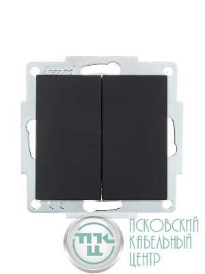 Выключатель 2-кл. СП Vesna механизм черн. бархат LEZARD 742-4288-101