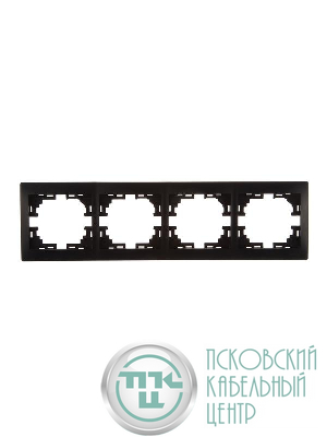 Рамка 4-м Mira горизонт. черн. бархат LEZARD 701-4200-149