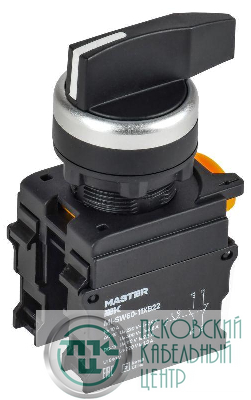 Переключатель 2 полож. 1НО+1НЗ возвратный длин. ручка MASTER IEK MI-SW60-11XB22-3-25-2-K02