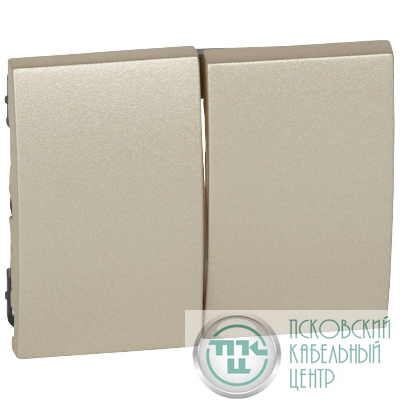 Клавиша двойная Galea Life титан Leg 771412