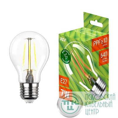 Лампа светодиодная филаментная Агро Филамент (FILAMENT) 7Вт A60 грушевидная E27 320град. для растений REV 32416 4