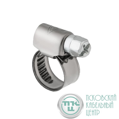 Хомут червячный 10-16/9-0.6мм нержавеющая сталь W2 Rexant 07-0710