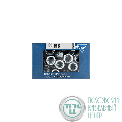 Гайка самоконтрящаяся М8 DIN 985 оцинк. (уп.100шт) Zitar 105254