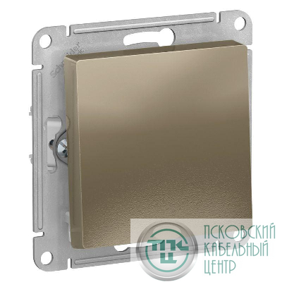 Выключатель 1-кл. СП AtlasDesign 10А IP20 (сх. 1) 10AX с самовозвратом механизм шампань SE ATN000515