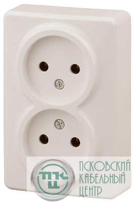 Розетка ОП 11-2202-02 2х2P 16АХ-250В Эксперт сл. кость ЭРА Б0020683