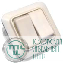 Выключатель 2-кл. СП 6.3А IP20 С56-У02 бел. БЕЛ. ЦЕРКОВЬ С56-У02