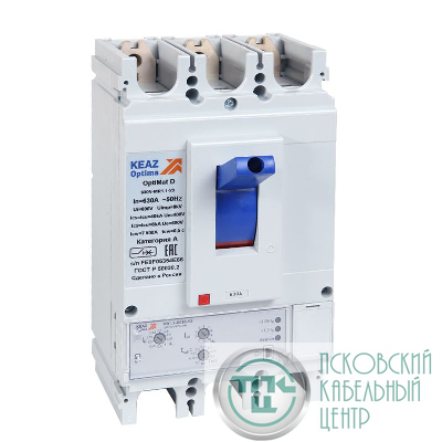 Выключатель автоматический 3п 400А диапазон уст. 160...400А 40кА OptiMat D400N-MR1.1-У3 КЭАЗ 321646