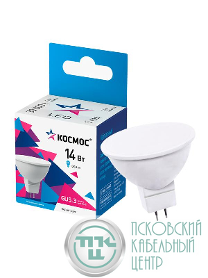 Лампа светодиодная JCDR 14Вт GU5.3 4500К 1260лм 174-265В КОСМОС LkecLED14wJCDRC45