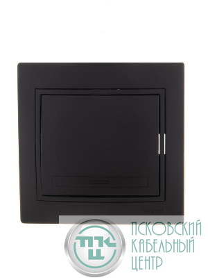 Выключатель 1-кл. 1п СП Mira 10А IP20 со вставкой черн. бархат LEZARD 701-4242-100