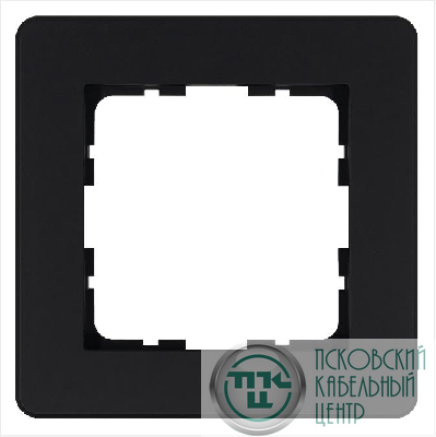 Рамка 1-м G-Flex черн. матов. soft touch Jasmart G1101PB