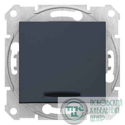 Выключатель 1-кл. СП Sedna 10А IP20 (сх. 1а) 250В с подсветкой графит SchE SDN1400170