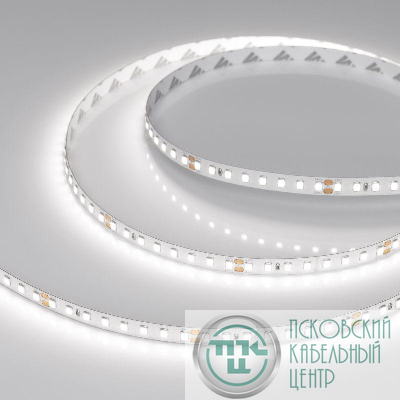 Лента светодиодная RT-A128-8mm 24V White 6000К 9.6Вт/м IP20 2835 высок. эффект. 150лм/Вт (уп.5м) Arlight 038755