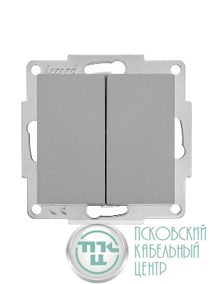 Выключатель 2-кл. СП Vesna механизм платина LEZARD 742-3588-101