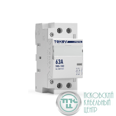 Контактор модульный 36мм 63А 230В АС 1НО 1НЗ PRIZMA TOKOV ELECTRIC TKE-PZ-MC-2-63-230-11