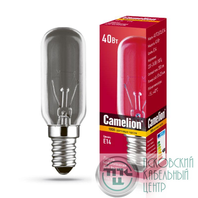 Лампа накаливания MIC 40/T25/CL/E14 для вытяжек Camelion 12984