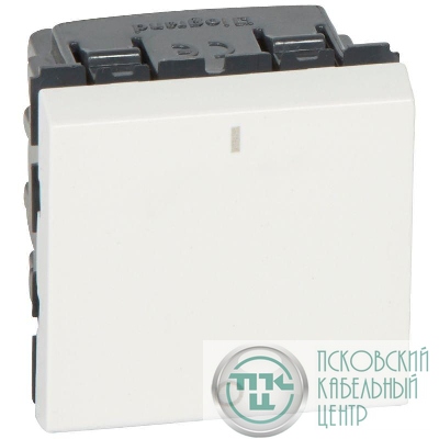 Механизм выключателя 1-кл. 2п 2мод. СП Mosaic 20А IP31 16AX бел. Leg 077050
