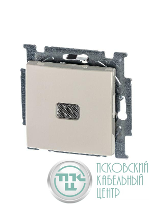 Выключатель 1-кл. 1п СП Basic 55 10А IP20 с клавишей с линзой подсветки с лампой механизм сл. кость ABB 2CKA001012A2156