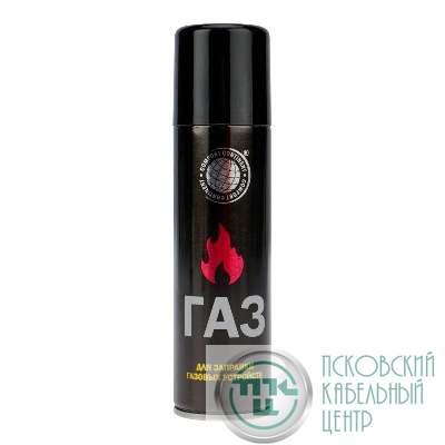 Газ для зажигалок 210куб.см (140мл) 80г с универс. переходником метал. баллон Rexant 09-1429