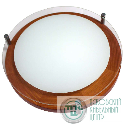 Светильник НПБ 09-2х40-002 "Полесье" 300 М95 бел. /корпус вишня /держатель хром (инд. упак.) Элетех 1005205891