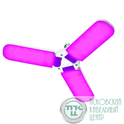 Лампа светодиодная LED-P65-24W/SPSB/E27/FR/P3 PLP32WH 24Вт P65 лепестковая матовая E27 для растений спектр для рассады и цветения (упак. картон) Uniel UL-00007407