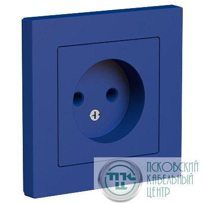 Розетка AtlasDesign 16А без заземл. в сборе аквамарин SE ATN001140