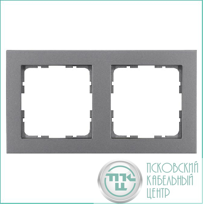 Рамка 2-м G-Classic алюм. Jasmart G1002S
