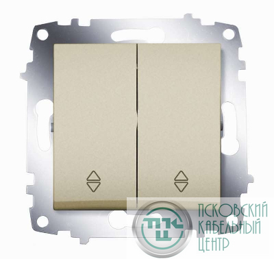 Переключатель 2-кл. СП Cosmo 10А IP20 (сх. 6) механизм титаниум ABB 619-011400-211
