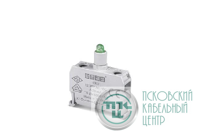 Блок-контакт подсветки с зел. светодиодом 12-30В перем. и пост. тока CK9 EMAS CK9