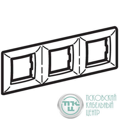 Рамка 3-м 3х2мод. Brava син. DKC 75013L