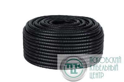 Труба гофрированная ПНД d40мм с протяжкой черн. (уп.25м) Plast PROxima EKF tpnd-40n