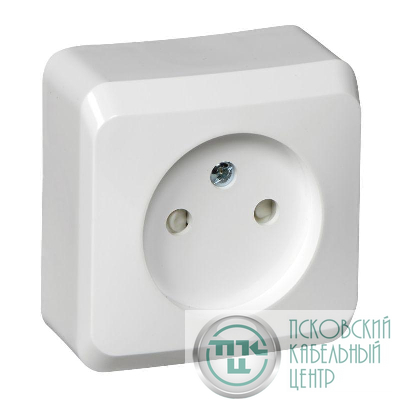 Розетка 1-м ОП Этюд 16А IP20 250В без заземл. защ. шторки бел. SE PA16-002B
