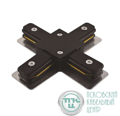 Коннектор X-образный PTR CX-BL накладной/подвесной шинопровод черн. Pro JazzWay 5010871
