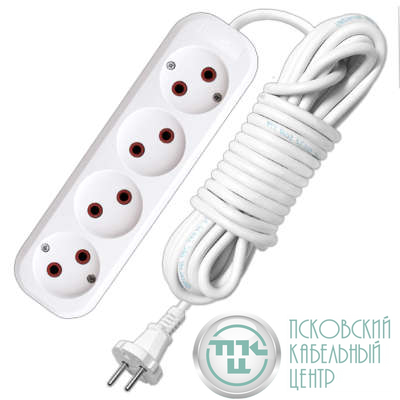 Удлинитель 4х7м без заземл. 10А IP20 У6-766М ПВС 2х1 UNIVersal 766М-07