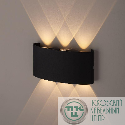 Светильник WL12 BK декор. подсветка светодиод. 6х1Вт IP54 черн. ЭРА Б0034611