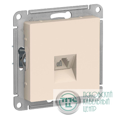 Розетка телефонная 1-м СП AtlasDesign RJ11 механизм беж. SE ATN000281