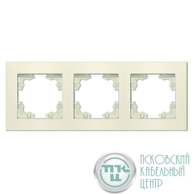 Рамка 3-м Афина универс. сл. кость (ivory) Universal A0045-I