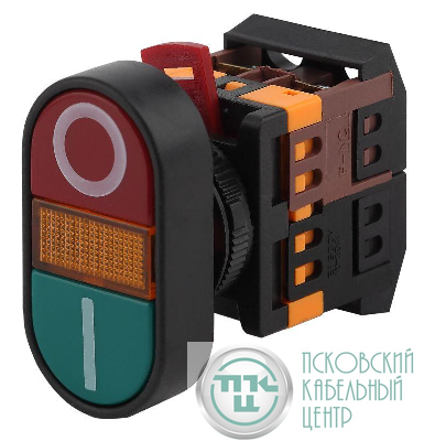 Кнопка APBB-22N I-O d22мм неон/240В 1з+1р BBD10-APBB-K51E ЭРА Б0045624