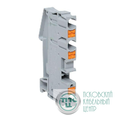 Колодка клеммная пружинная 6 Push-in 3 вывода сер. EKF PIT-6-3
