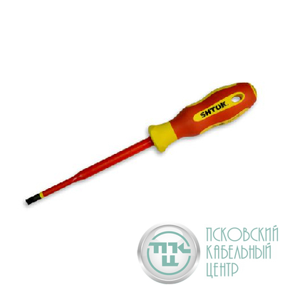 Отвертка 1000В Sl5.5х1х125мм (09314) SHTOK 376344