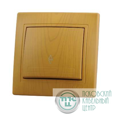 Переключатель проходной 1-кл. СП Mira 10А IP20 ольха LEZARD 701-0701-105